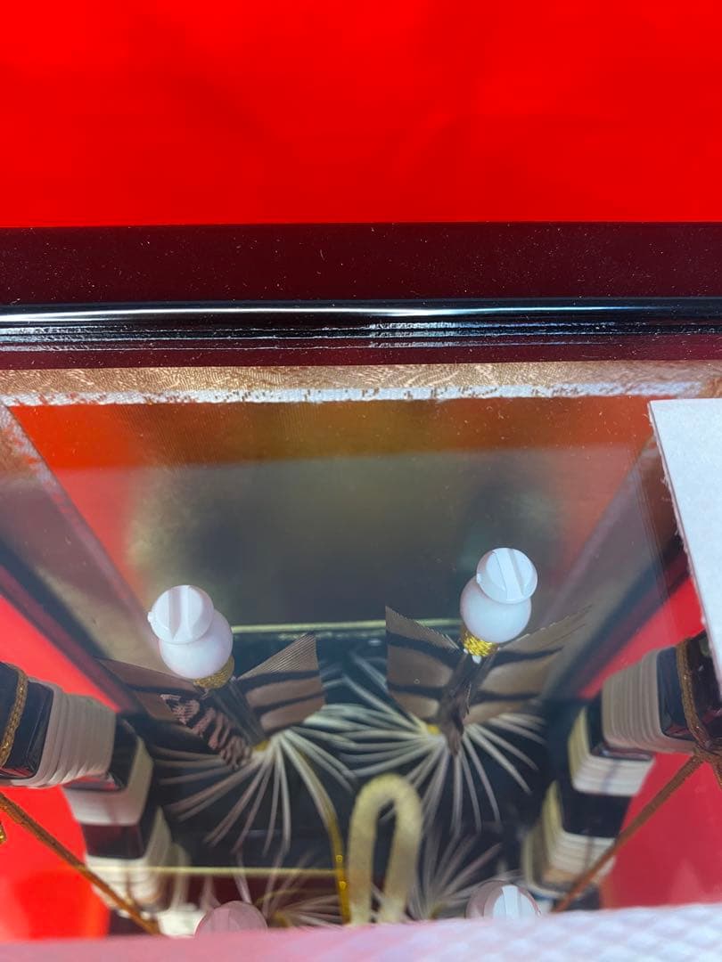 東京久月　破魔弓　ガラスケース・間口約１９×奥行約１７×高さ約１９㎝