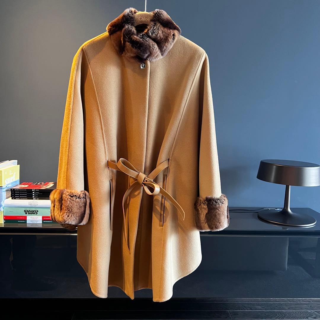 Loro Piana ザルツブルグ　ケープ　カシミヤ　チンチラ