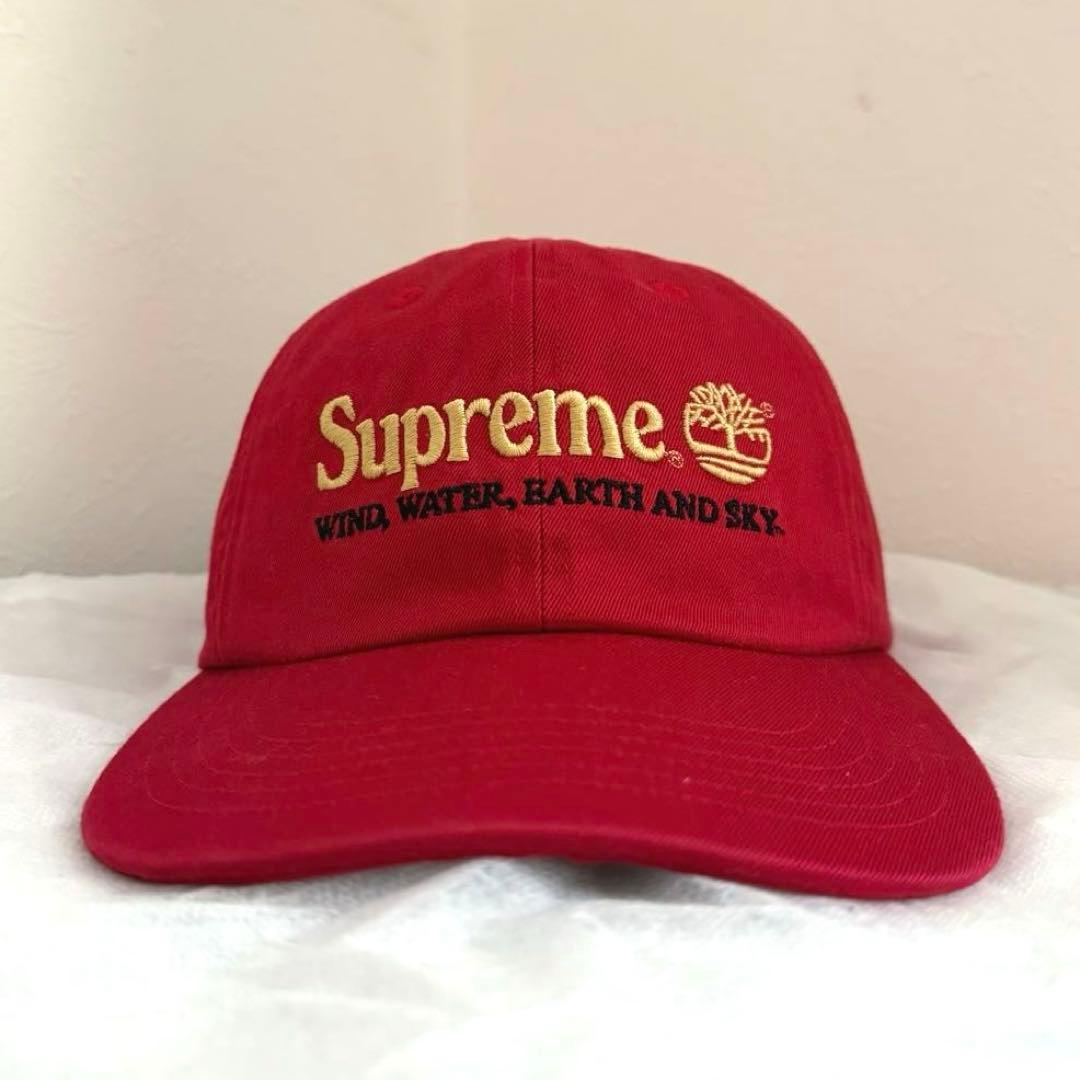 美品‼️シュプリーム ティンバーランド キャップ レッド 希少 コラボ
