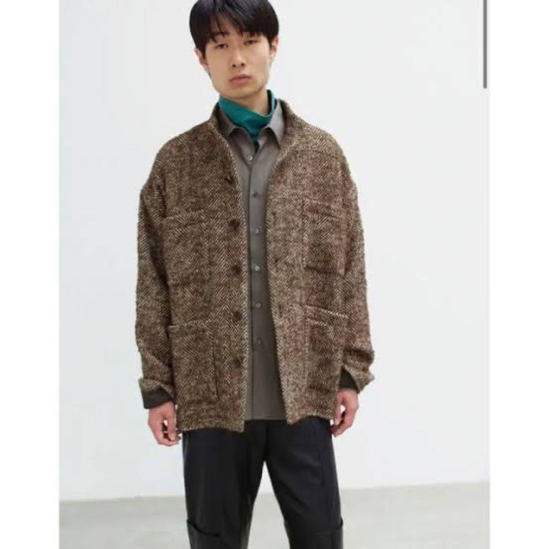 新品)22AW AURALEE ウールアルパカ ツイード ブルゾン ジャケット
