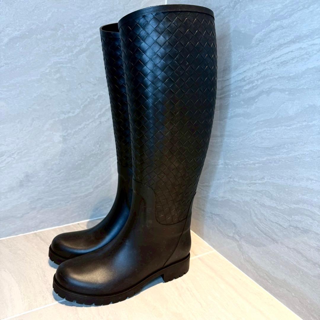リ*ン様 【美品】 BOTTEGA VENETA ロングブーツ レインブーツ　3