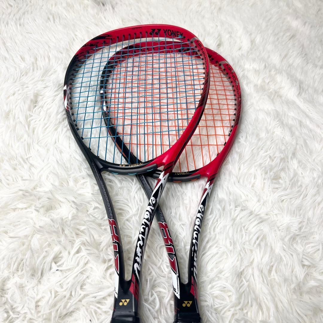 美品】ヨネックス ナノフォース8v REV UL1 2本セット ソフトテニス