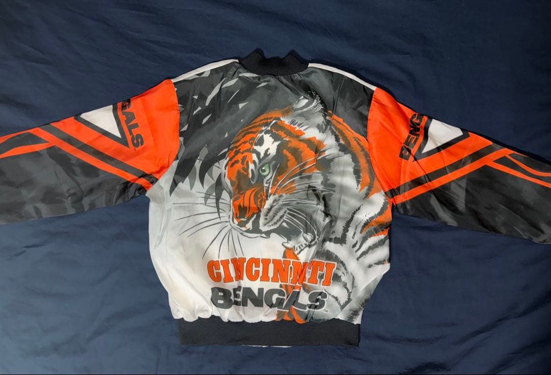 ☆80年代USA製タグ付き新品！チョークライン NFLベンガルズ スタジャン