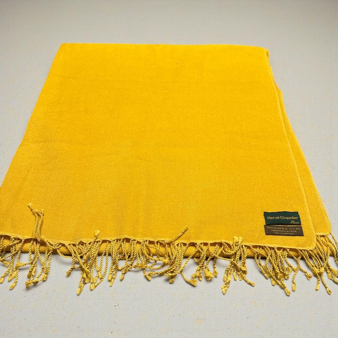 最終値下げ！Hervé Chapelier イエローシルク カシミアパシュミナ