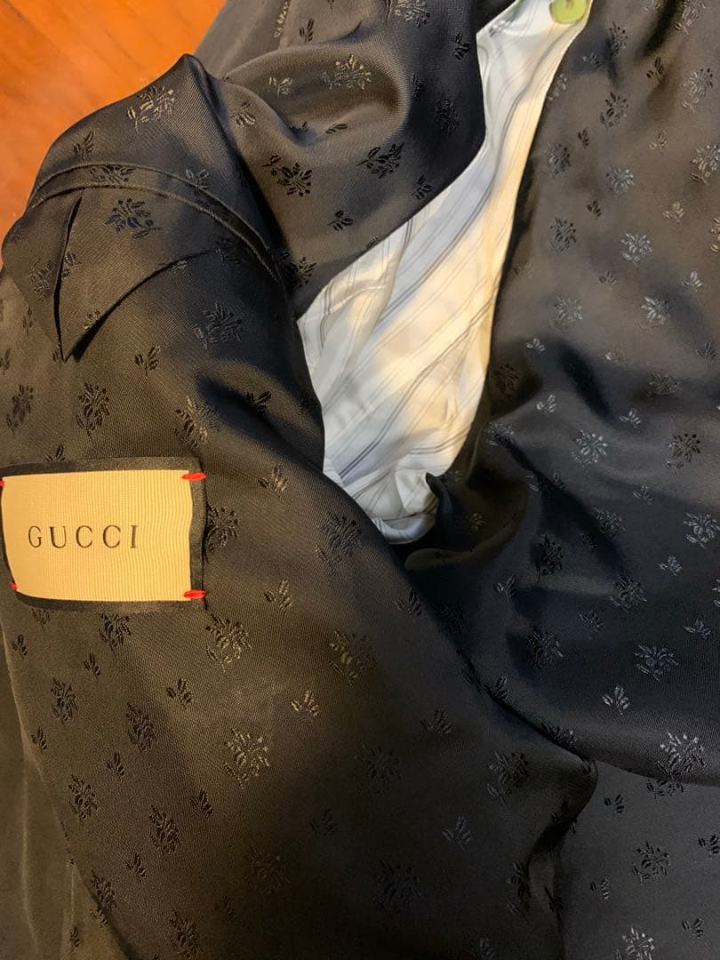 グッチ　コットンポプリンコート　48 ブラック