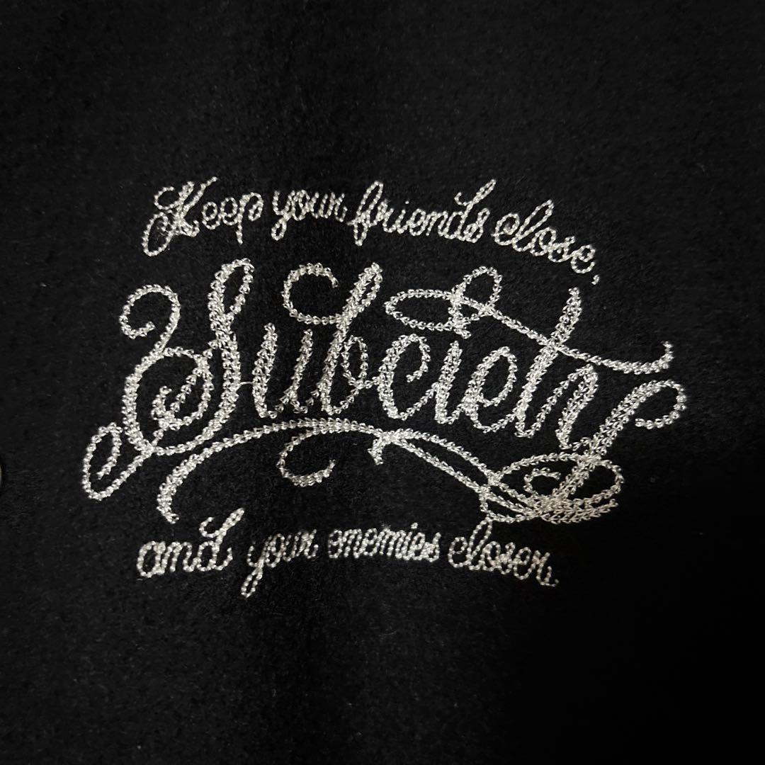 今週限定値下げ　サブサエティ　スタジャン　レザー　チェーン刺繍