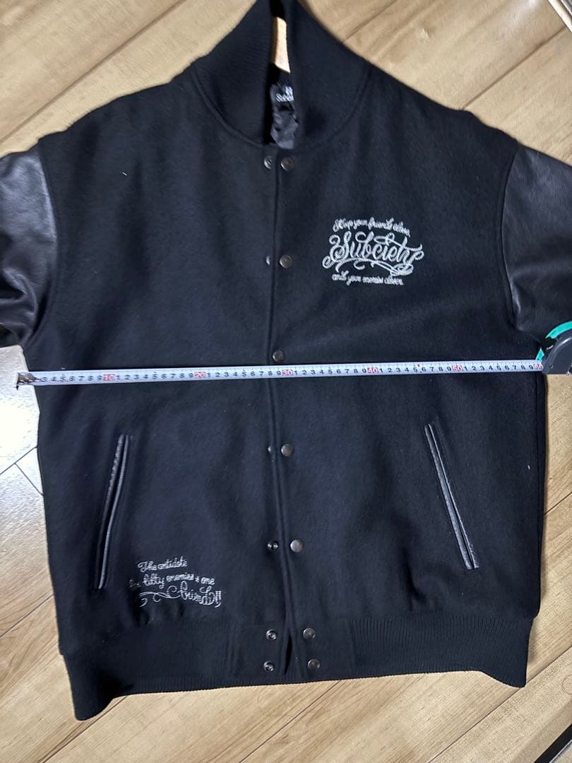 今週限定値下げ　サブサエティ　スタジャン　レザー　チェーン刺繍