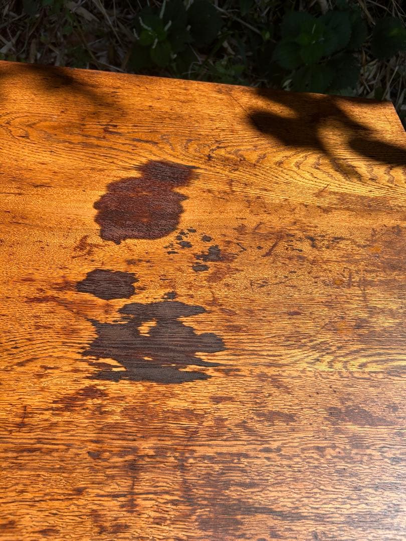 レトロ　アンティーク　木製引き出し付きテーブル