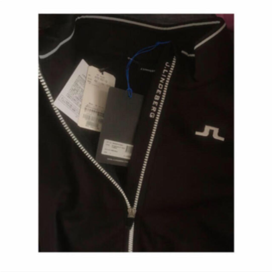 【新品】J.LINDEBERG ジップ ブルゾン ブラック ホワイト バイカラー