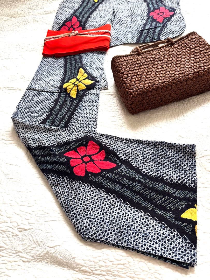 粋な大人の浴衣◆有松絞り 花間道