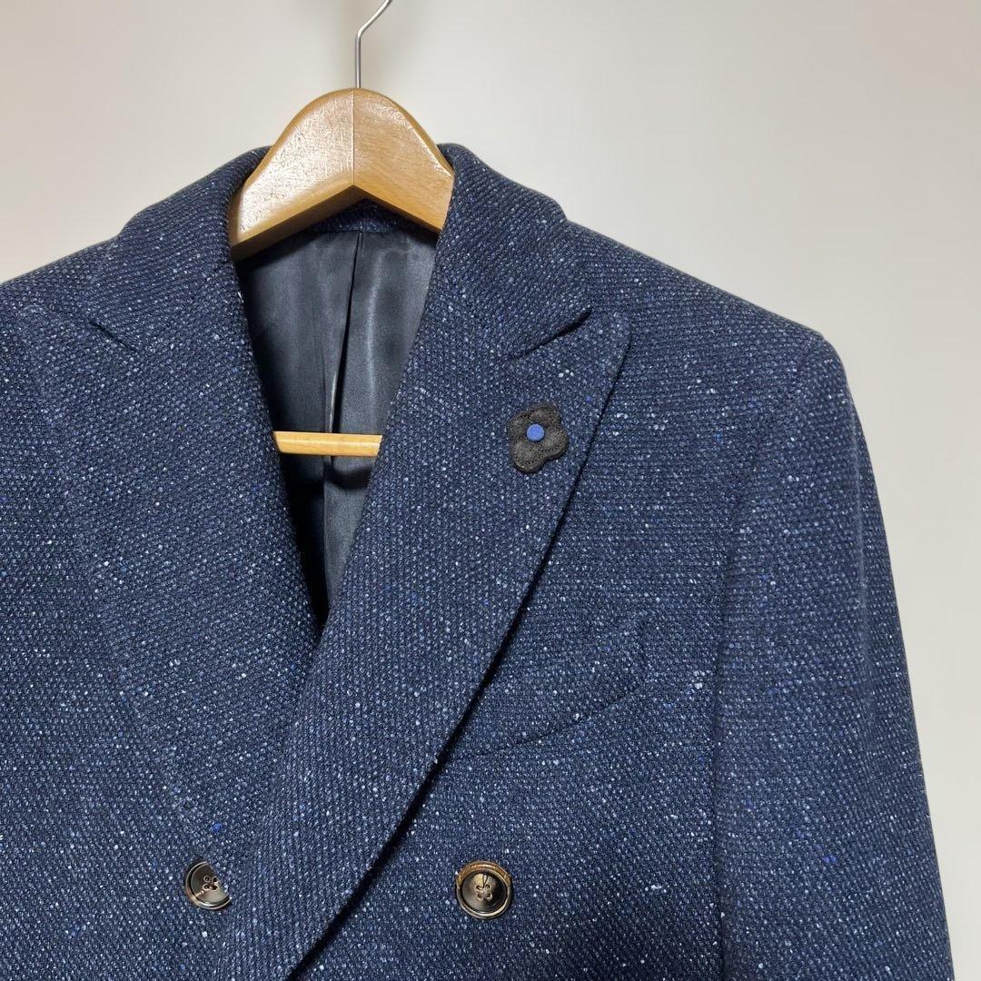 LARDINI ダブルブレストチェスターコート