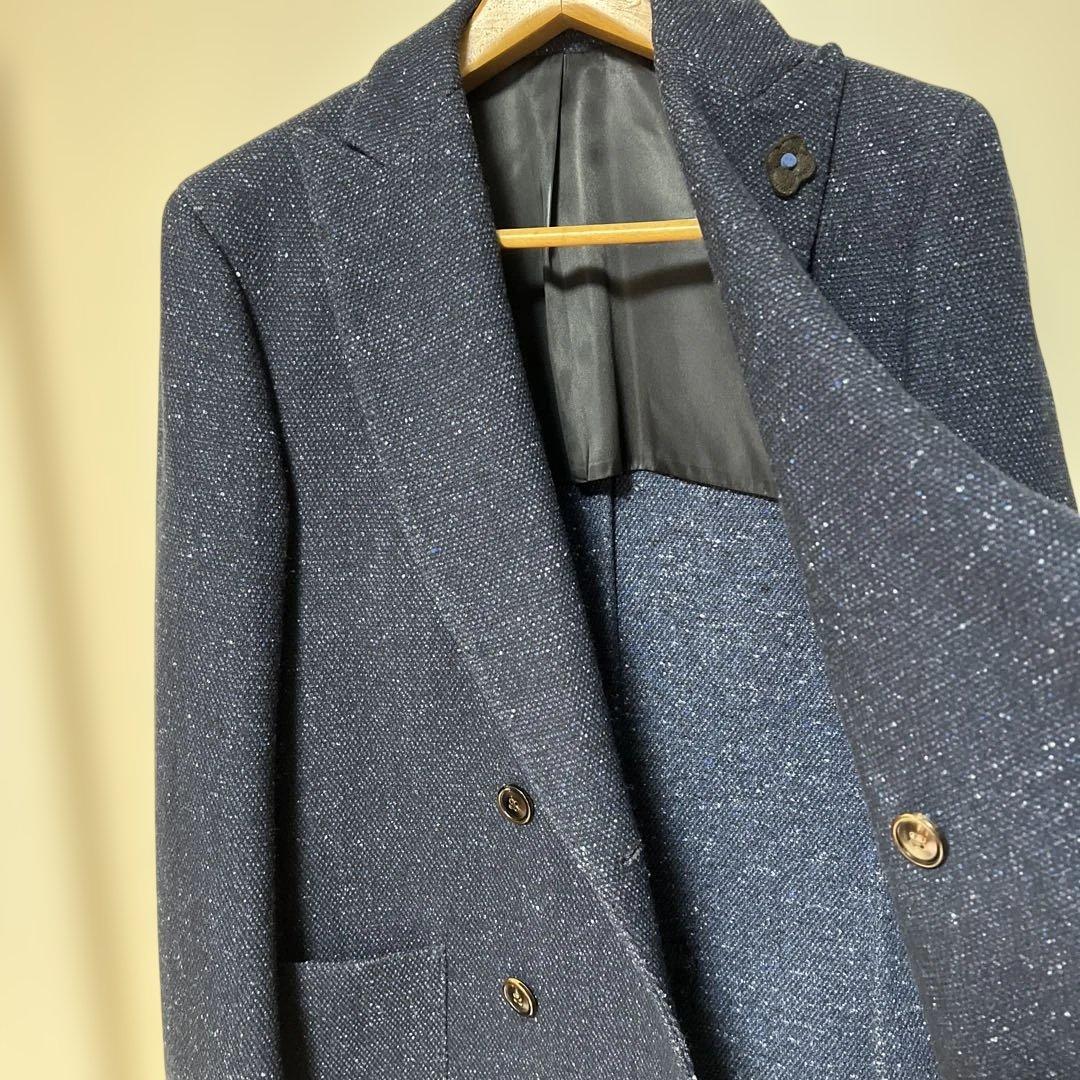 LARDINI ダブルブレストチェスターコート