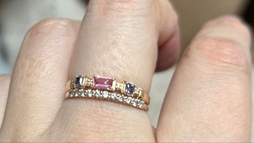 ダイヤモンド　0.2ct k18PG リング