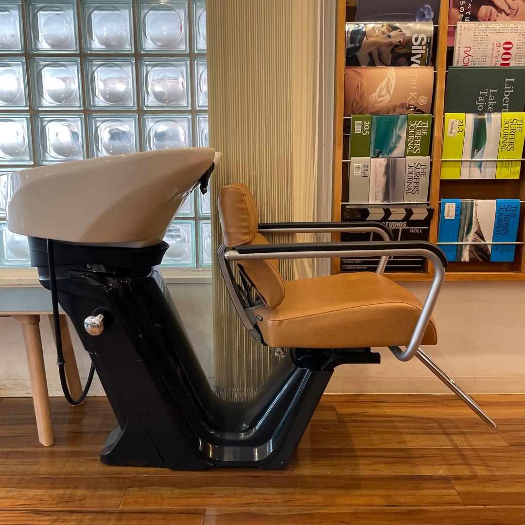 本日最終値引シャンプー台 TAKARA BELMONT希少な別注キャメル合成皮革