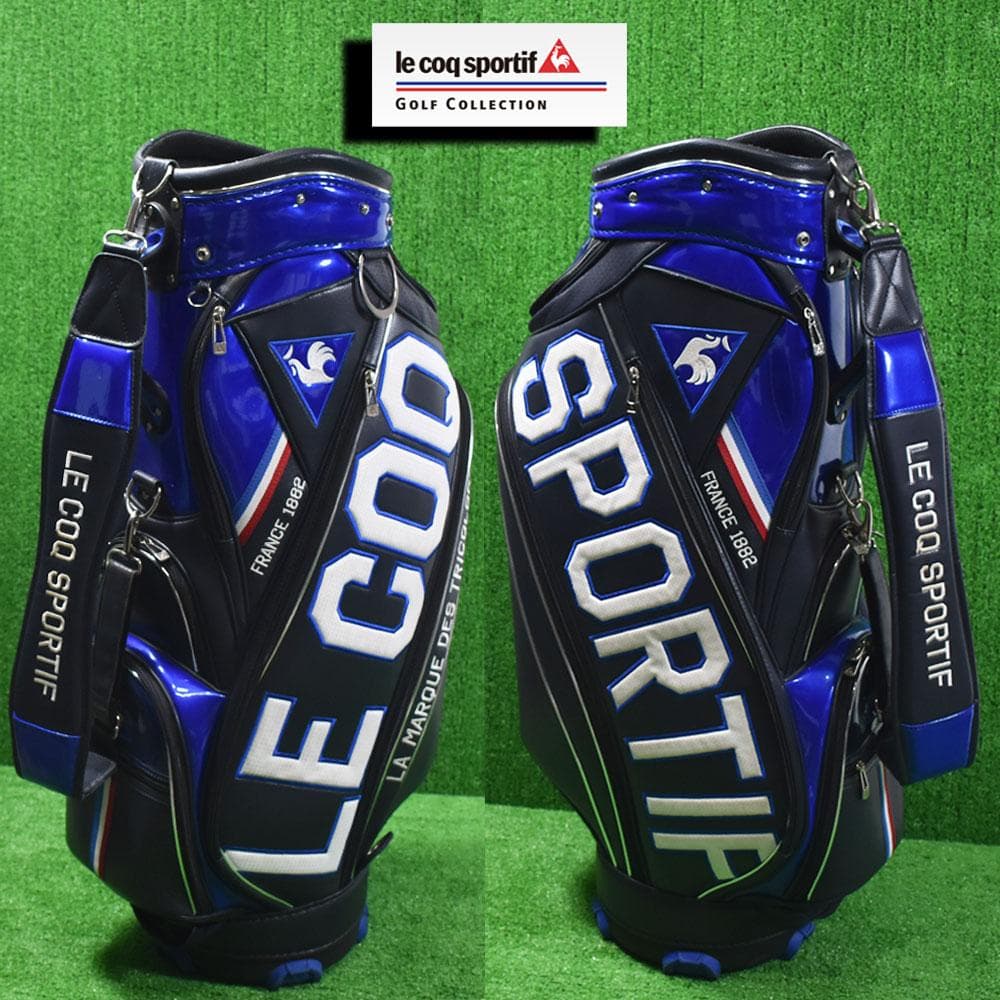 ルコックスポルティフ ゴルフ エナメルキャディバッグ9型【ネイビー