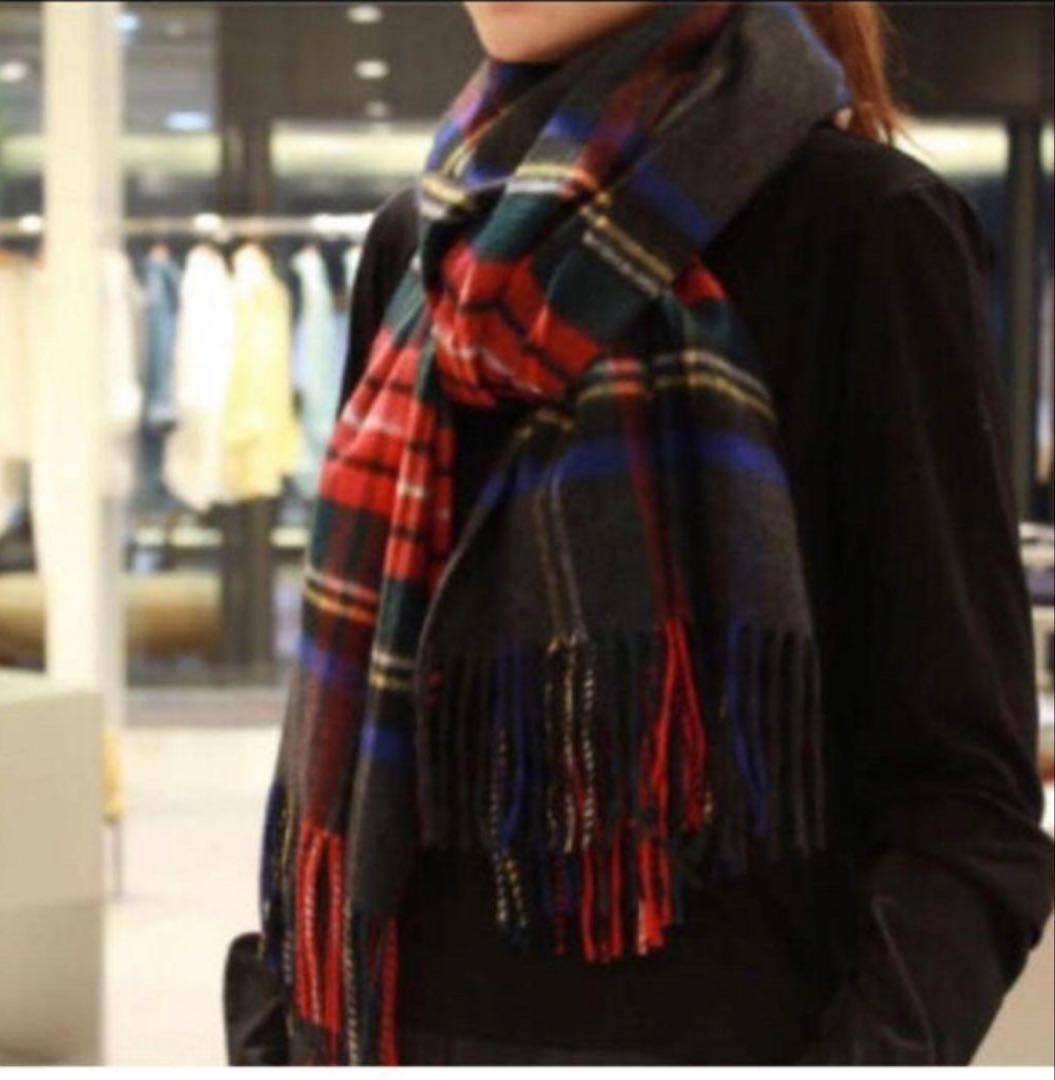 ジョンストンズ大判ストール日本限定カラーチャコールグレースチュワート