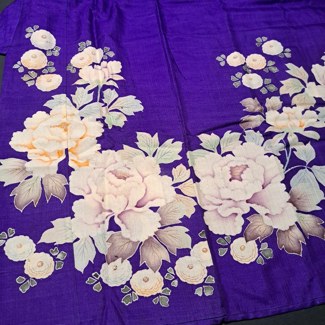 大きな牡丹！正絹アンティーク子供着物