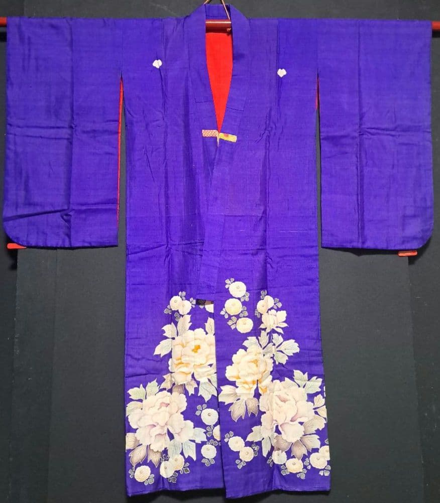 大きな牡丹！正絹アンティーク子供着物