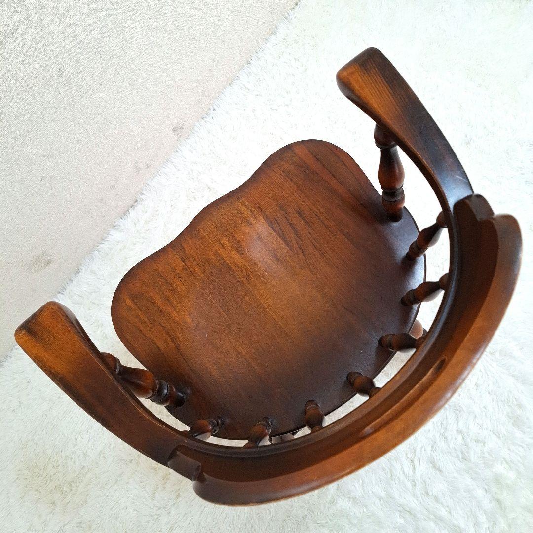 【美品】飛騨産業 アームチェア ダイニングチェア キツツキマーク