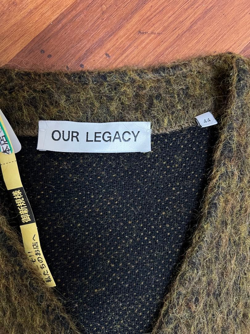 トップス OUR LEGACY CARDIGAN Olive Melange Mohair