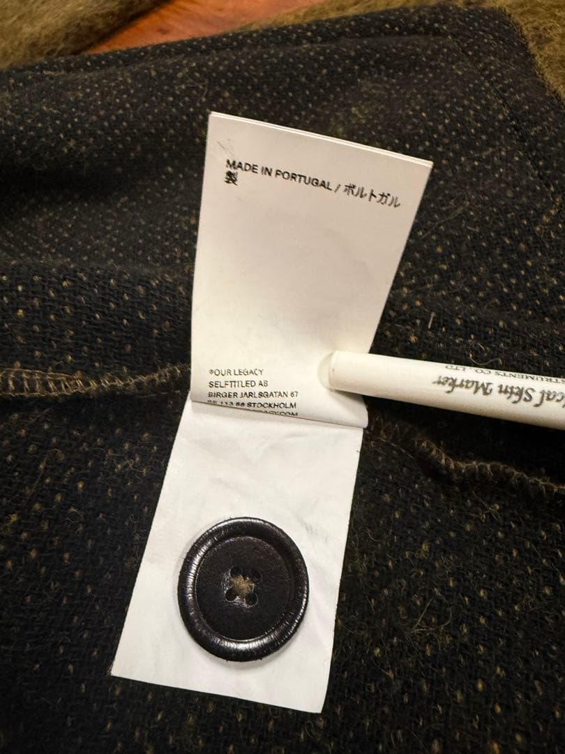 トップス OUR LEGACY CARDIGAN Olive Melange Mohair