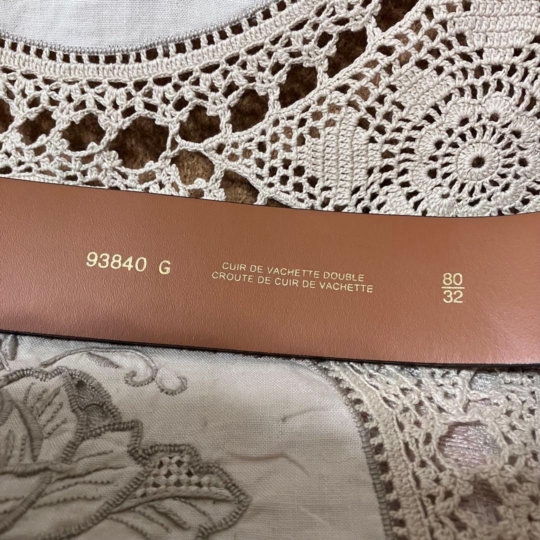 美品　MAISON BOINET ハラコレザー ベルト 80/32