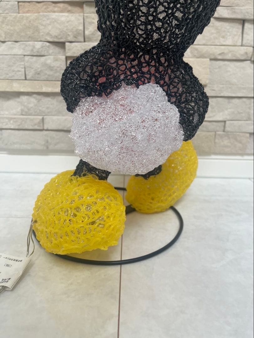 3D クリスタルモチーフ ミッキーマウス LEDランプ 約30cm