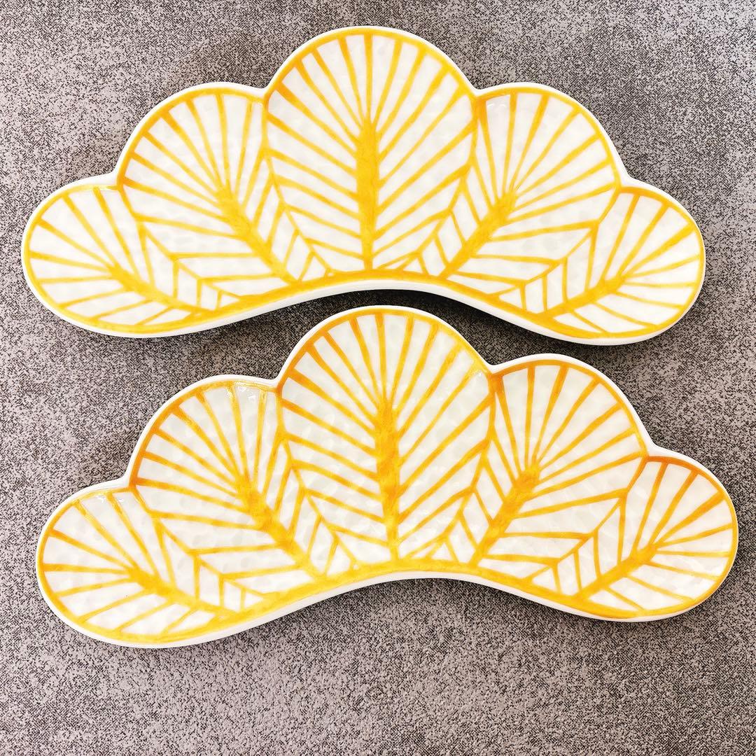 有田焼　幸楽窯　松葉形前菜皿　銘々皿　箸置き　1組限定セット