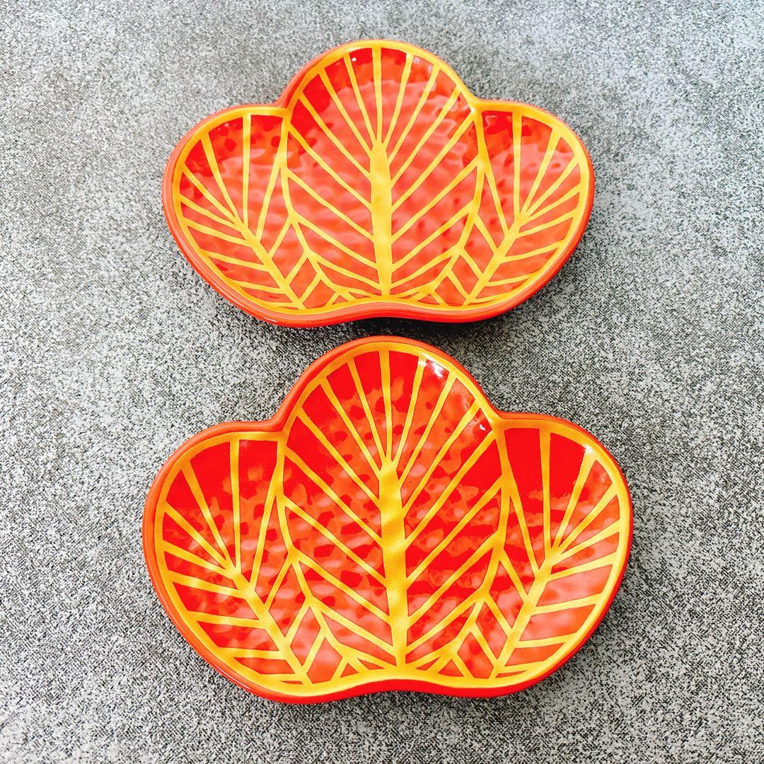 有田焼　幸楽窯　松葉形前菜皿　銘々皿　箸置き　1組限定セット