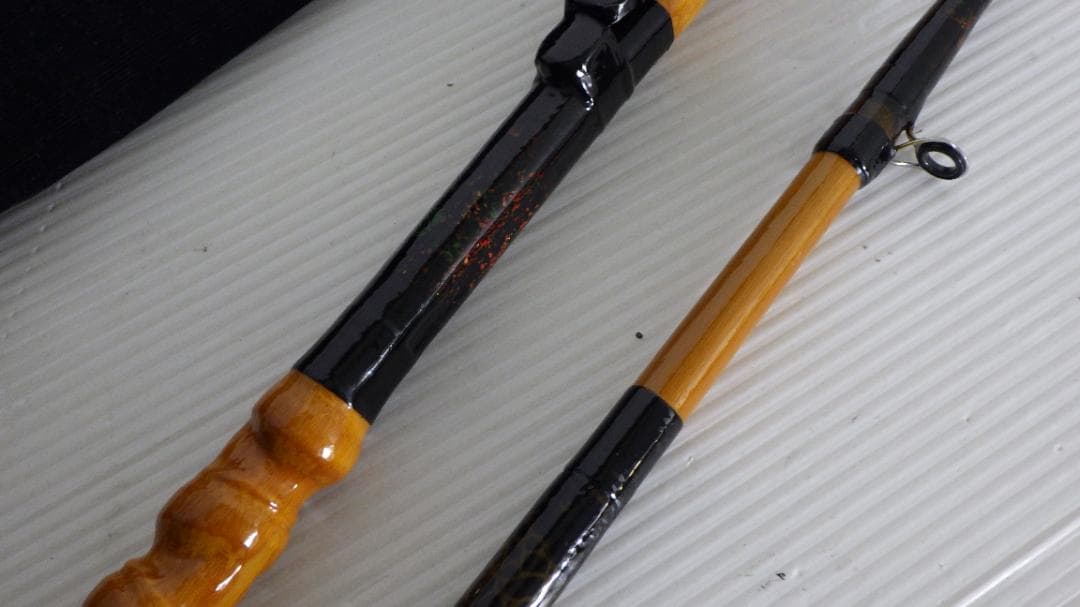 757/美品　和竿　船竿 一点物 収納袋付き　④