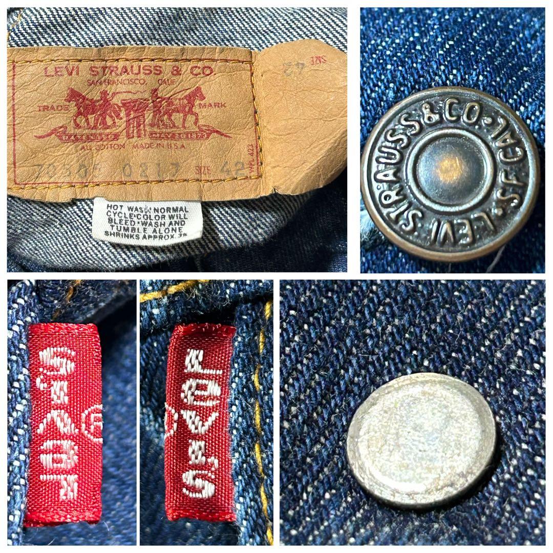 【70s】USA製 リーバイス　70505　布ケアタグ　SUN VALLEY刺繍