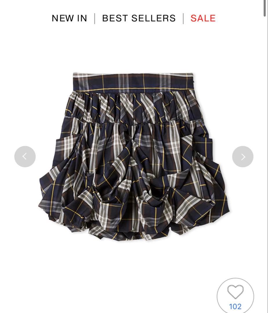 SNIDEL ペタルバルーンスカショーパン CHECK