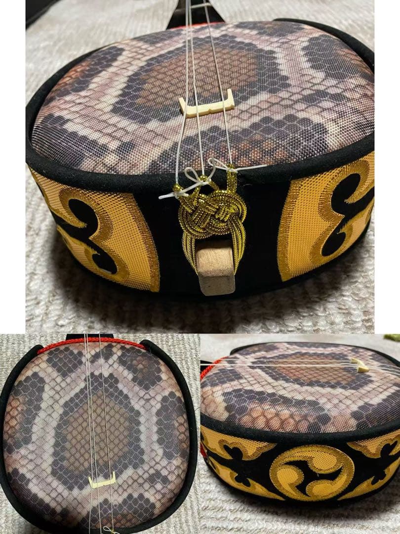 中古品 沖縄三線 弦楽器 和楽器 ケース付き