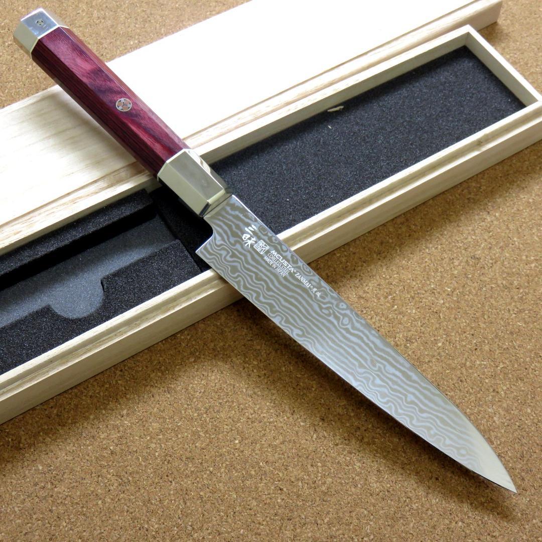 関の刃物 ペティナイフ 150mm 三昧 荒波 コアレス鋼 小型両刃 果物包丁