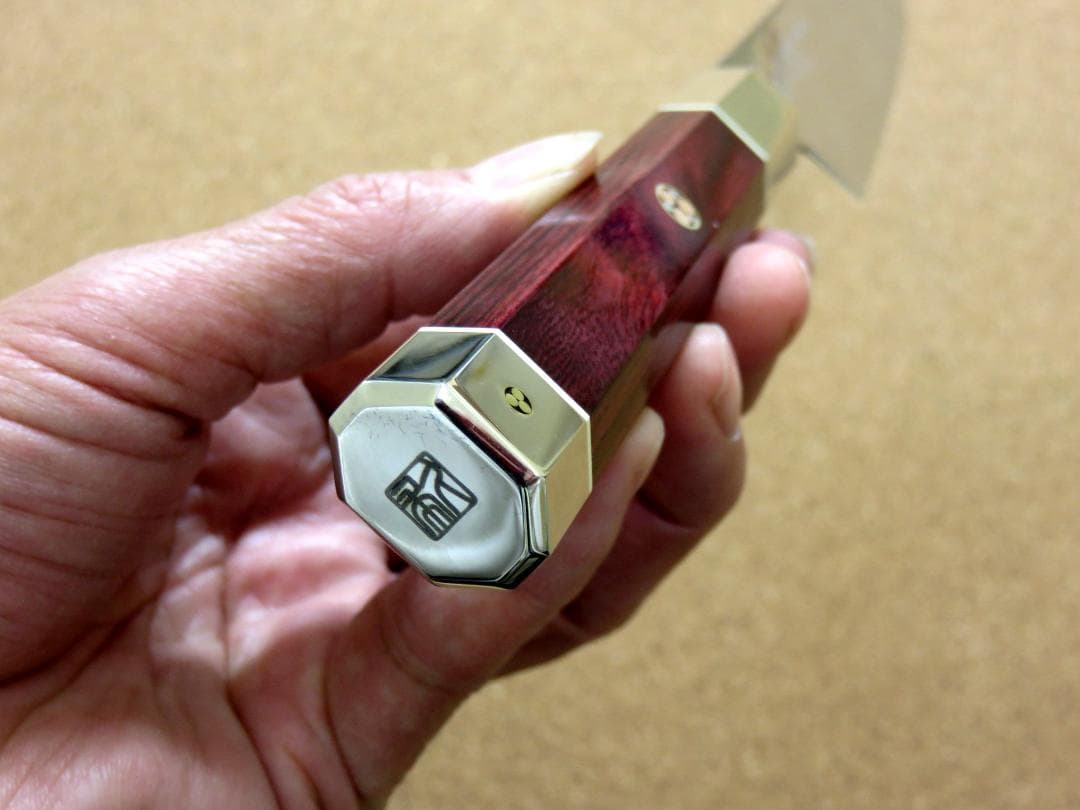 関の刃物 ペティナイフ 150mm 三昧 荒波 コアレス鋼 小型両刃 果物包丁