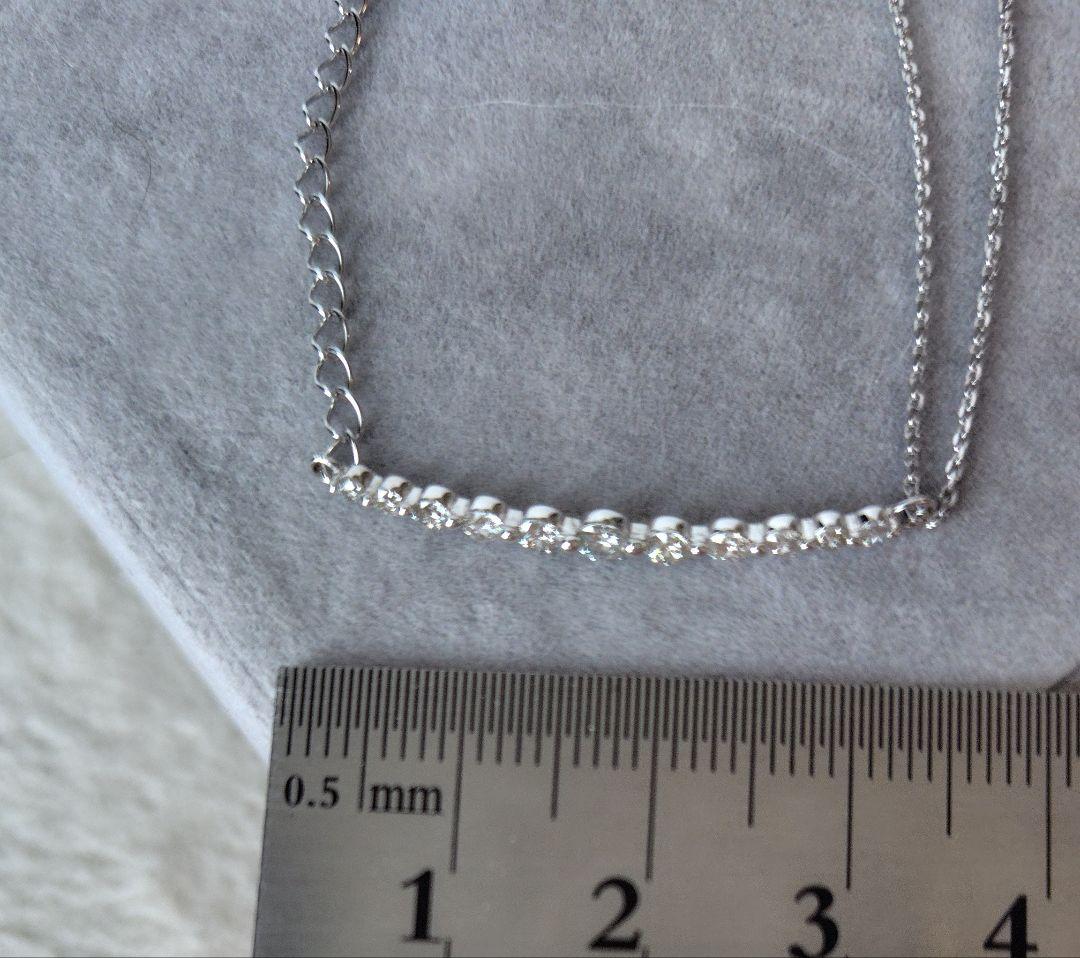 【値下げ】ダイヤ 0.5ct K18WG ブレスレット 約14.5〜18cm