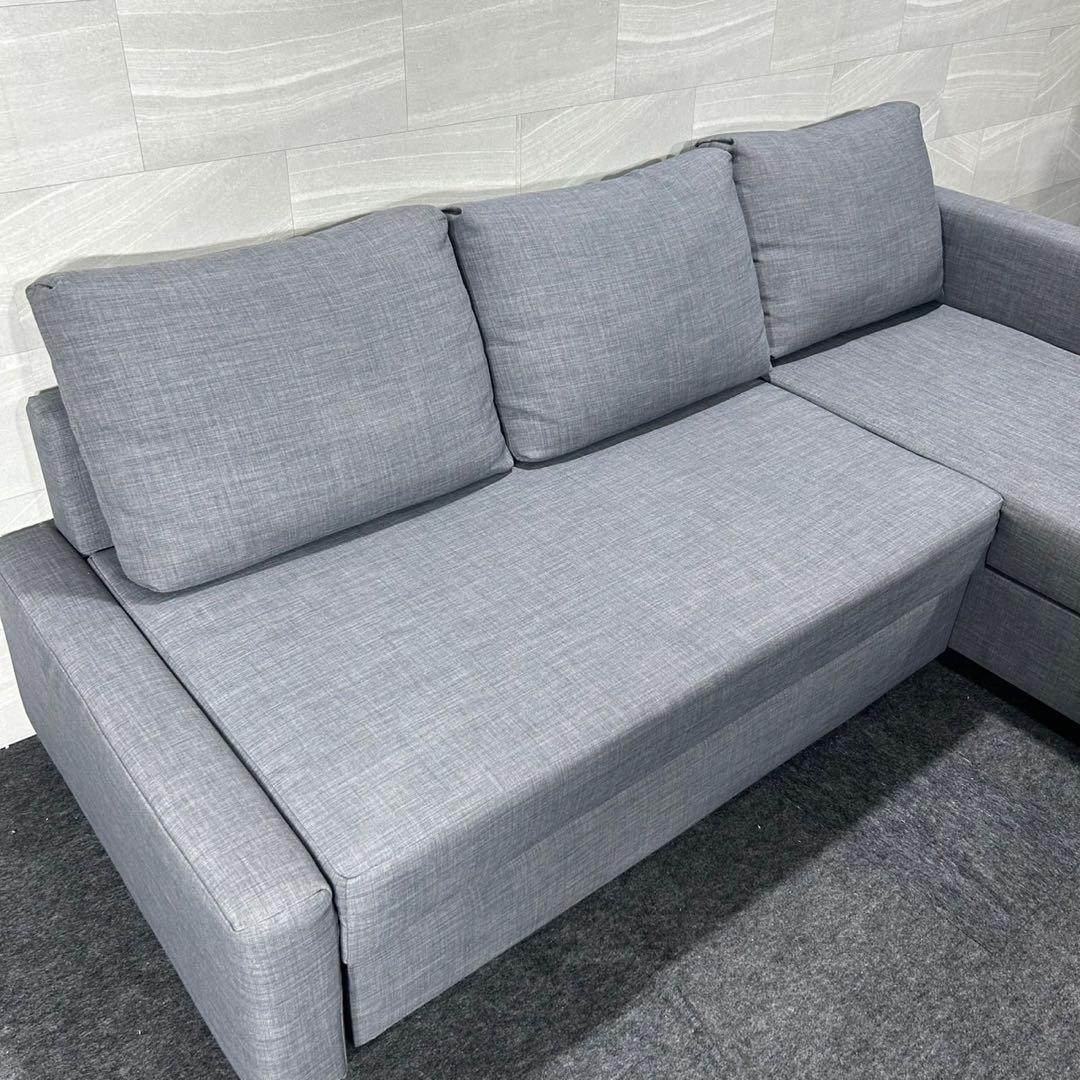 IKEA FRIHETEN フリーヘーテン ソファベッド 収納付き d4522