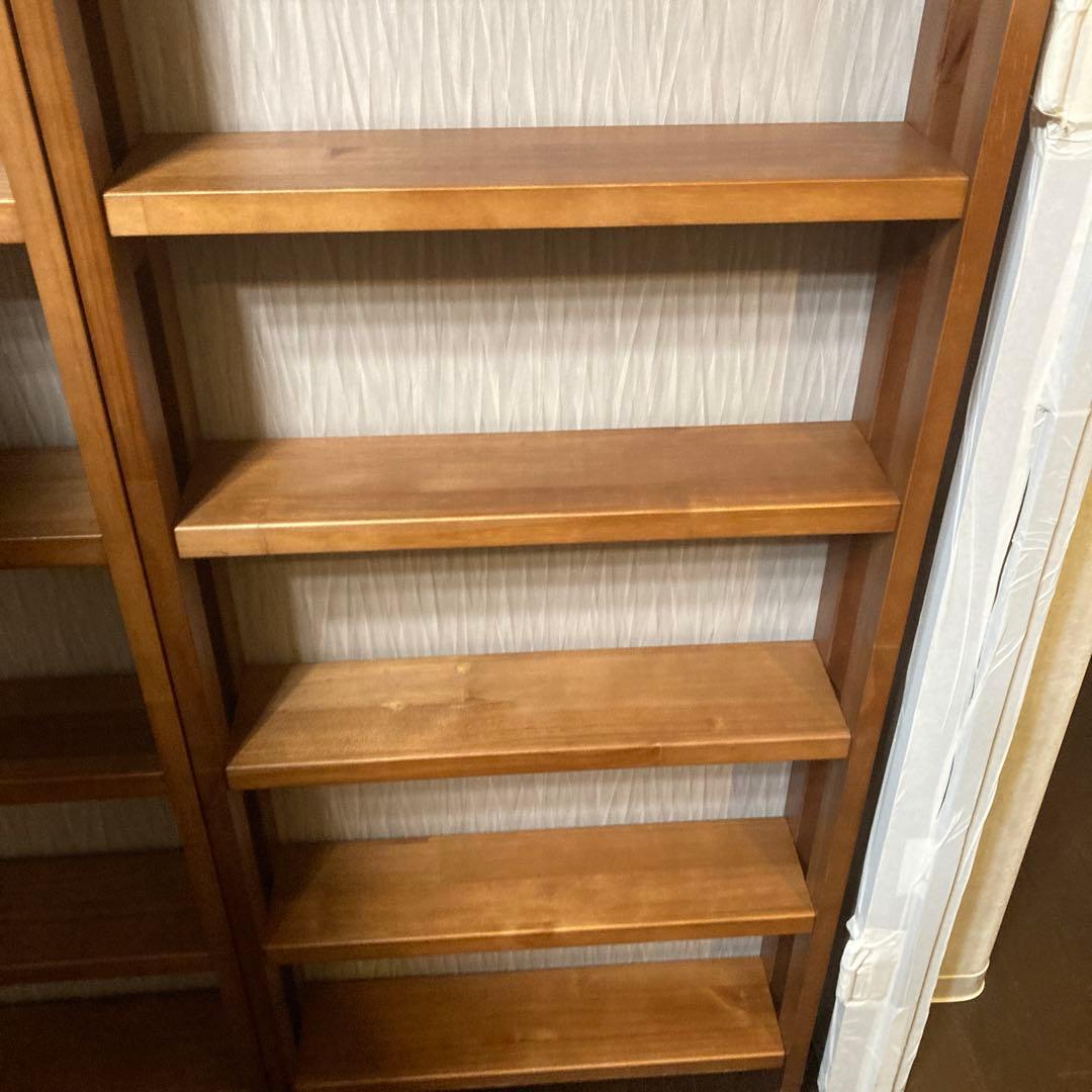 ベルメゾン 突っ張らずに取り付けられる薄型ラック 本棚 幅50 ダークブラウン