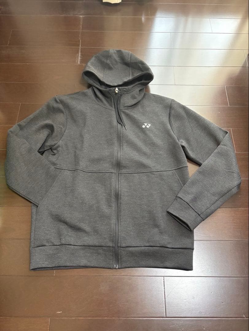 ヨネックス フード付きジャケット グレーL