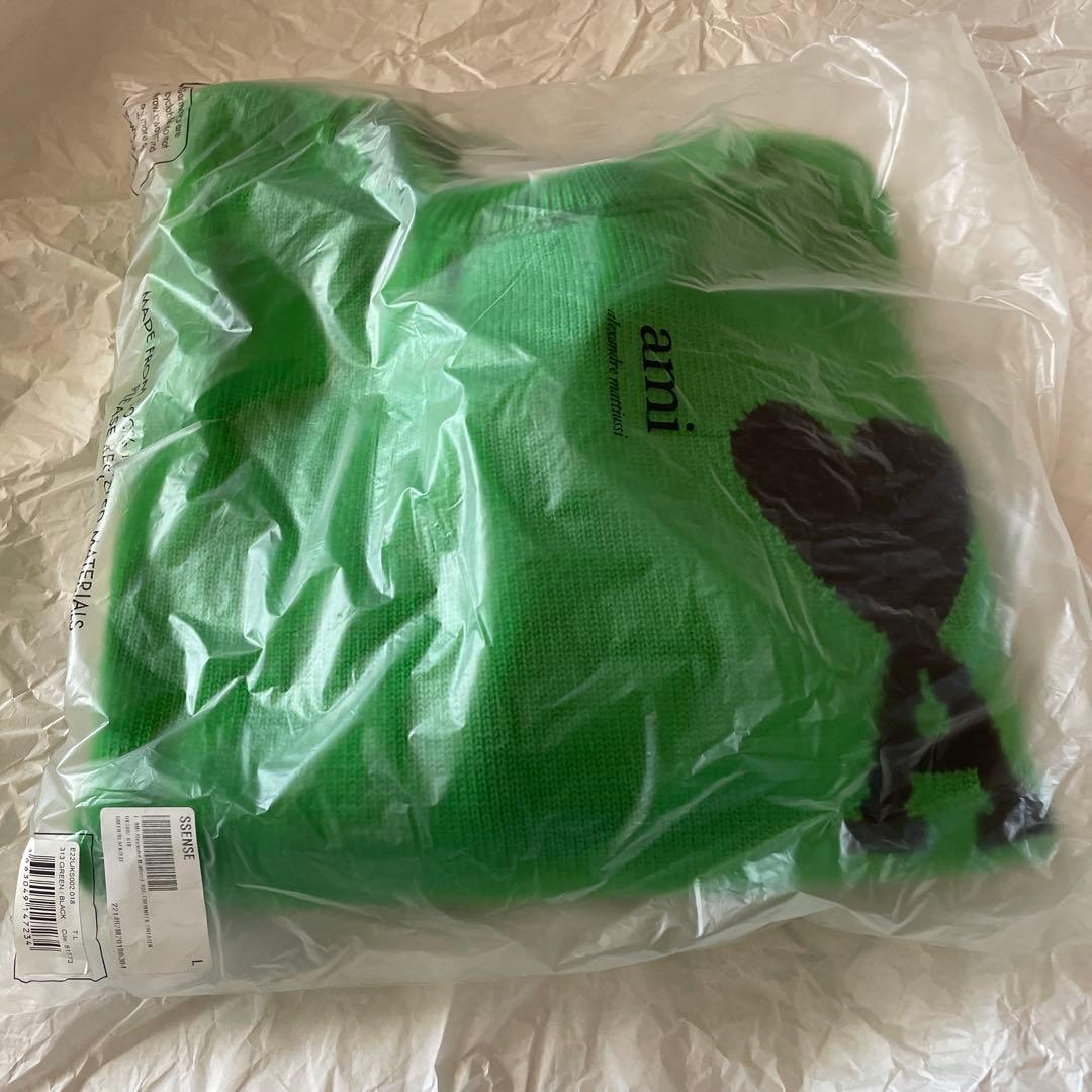 正規品】 AMI PARIS アミパリス ニットセーター グリーン - メルカリ