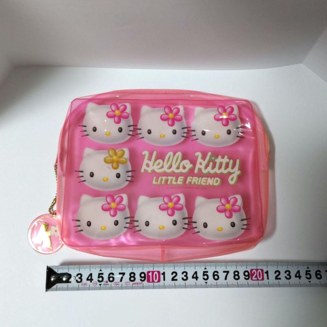 平成レトロ ハローキティ ビニールポーチ クリアピンク カオハナ