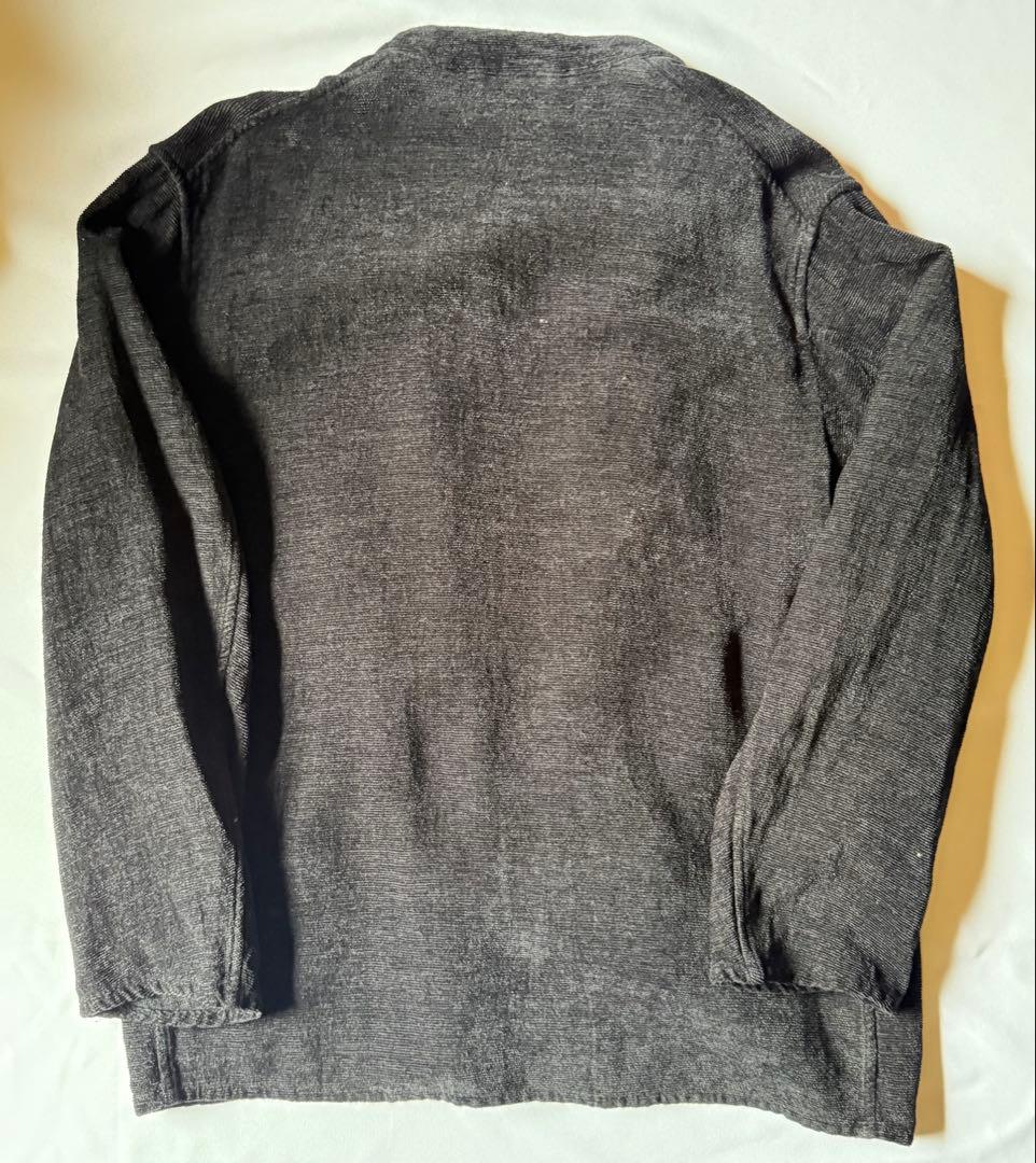 comoli 20ss リネンモール スタンドカラー ジャケット ネイビー 2