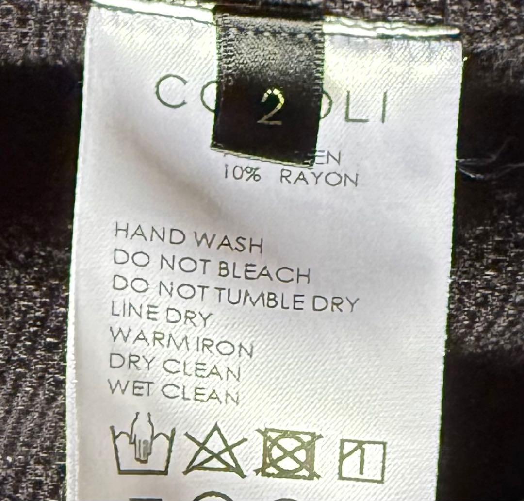 comoli 20ss リネンモール スタンドカラー ジャケット ネイビー 2