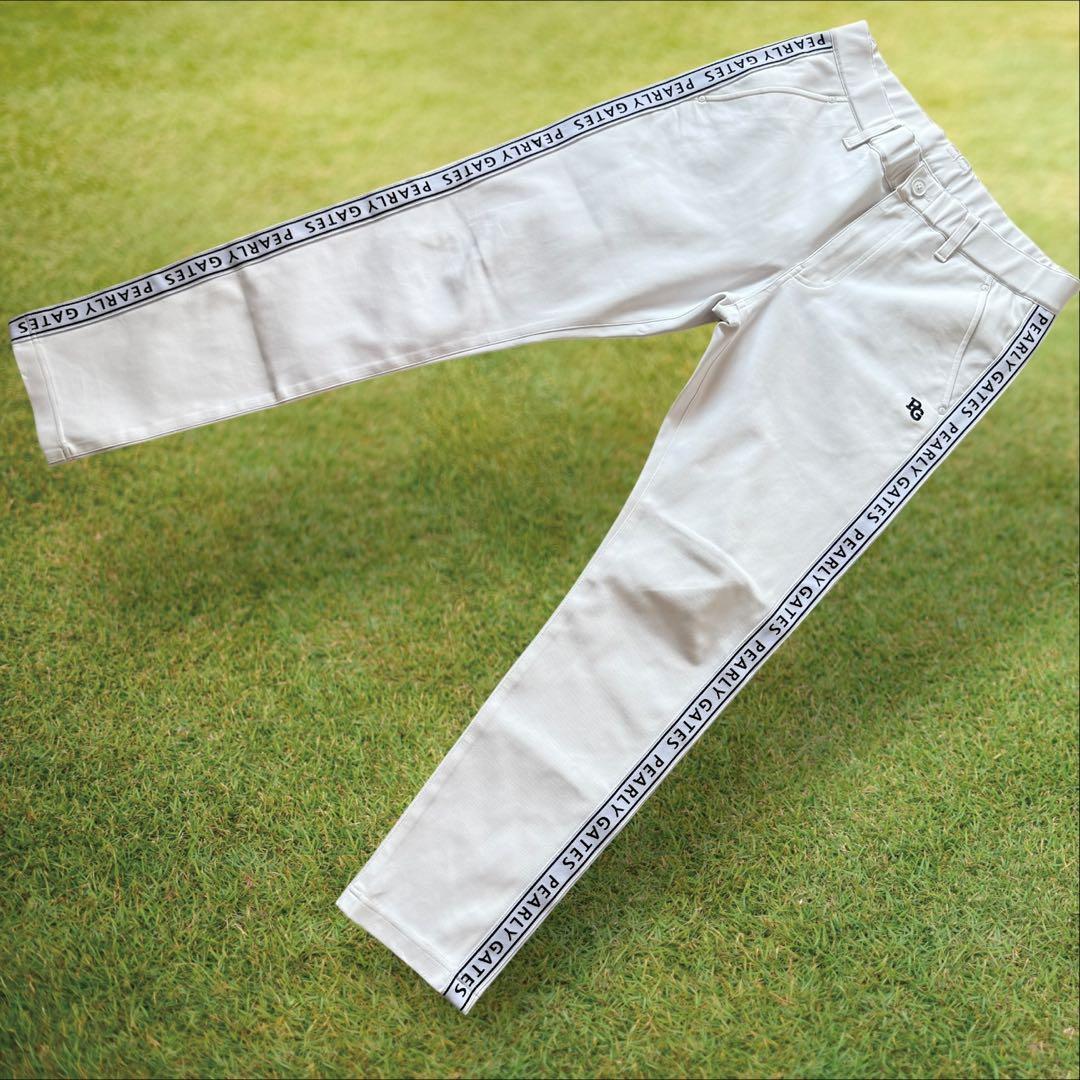 美品 パーリーゲイツ パンツ 白 ホワイト 4 M〜L相当 色褪せ無し