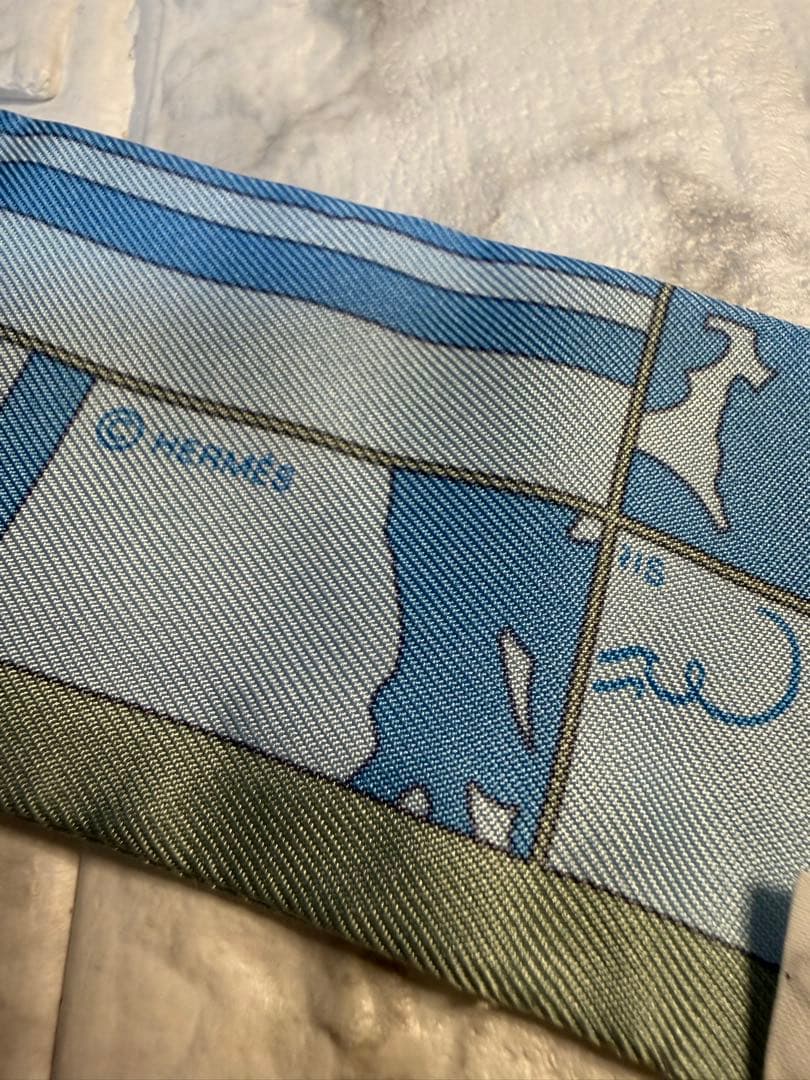 未使用タグ付✨エルメス　ツイリー　ブリッドドゥガラ　レアカラー