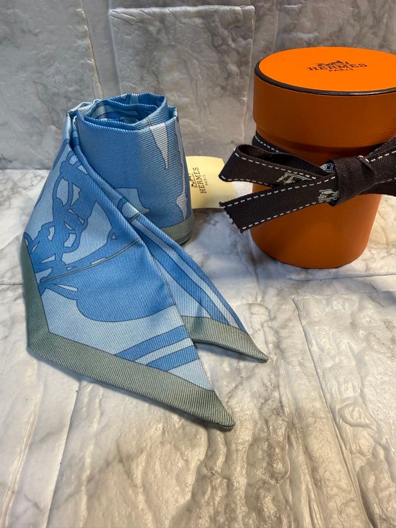 未使用タグ付✨エルメス　ツイリー　ブリッドドゥガラ　レアカラー