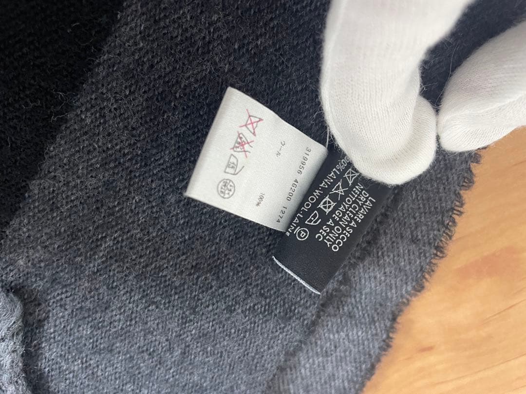 グッチ　GUCCI マフラー　ストール　グレー　赤緑　GG