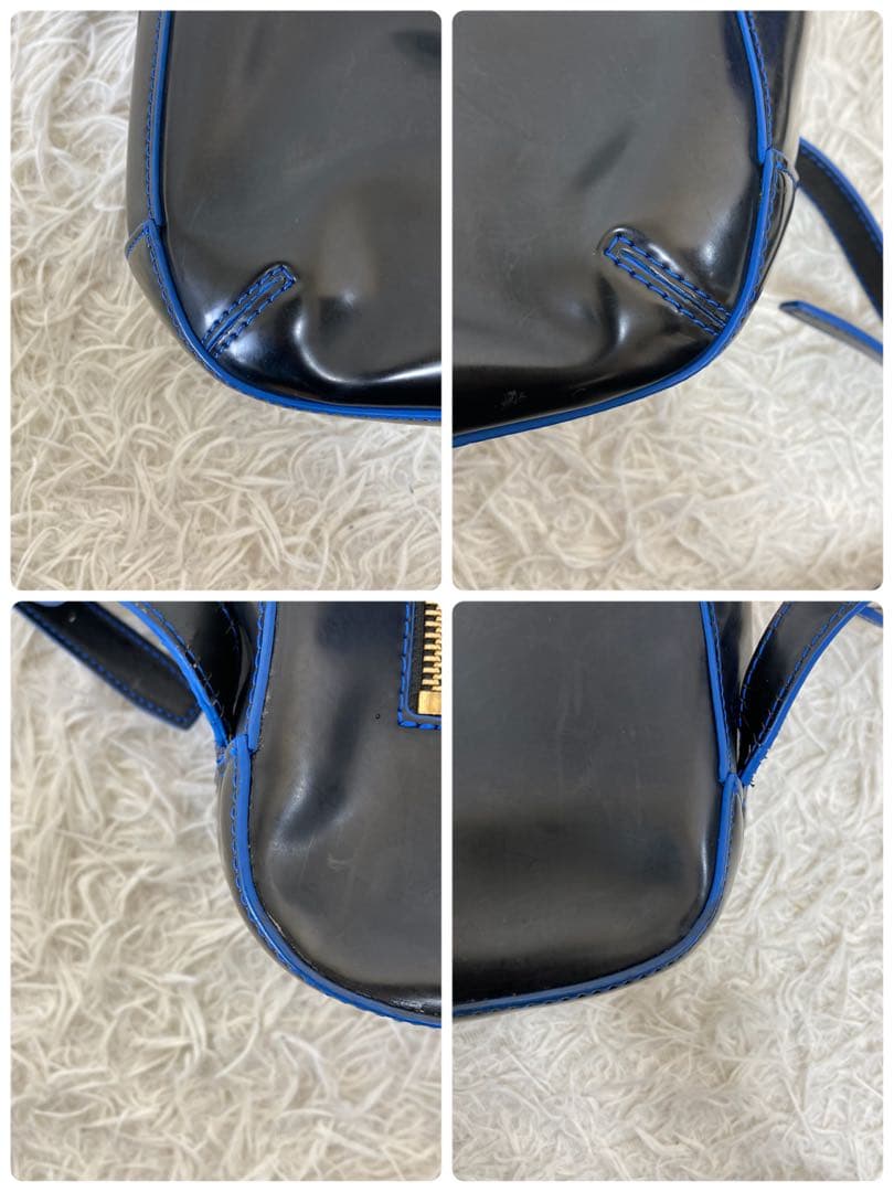 LANVIN✨レザー　リュック ゴールド金具　自立　ターンロック　ブランドロゴ