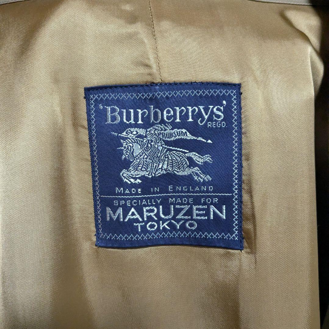 美品 英国製 90s バーバリー ステンカラーコート メンズ 丸善 C96C