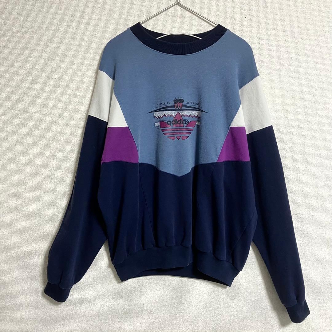 90's old adidas 常田大希着用 マルチカラー スウェット 古着